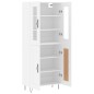 vidaXL Aparador alto madera contrachapada blanco 69,5x34x180 cm vidaXL Aparador alto madera contrachapada blanco 69,5x34x180 cm