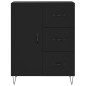vidaXL Aparador alto madera contrachapada negro 69,5x34x180 cm vidaXL Aparador alto madera contrachapada negro 69,5x34x180 cm