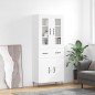 vidaXL Aparador alto madera contrachapada blanco 69,5x34x180 cm vidaXL Aparador alto madera contrachapada blanco 69,5x34x180 cm