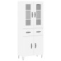 vidaXL Aparador alto madera contrachapada blanco 69,5x34x180 cm vidaXL Aparador alto madera contrachapada blanco 69,5x34x180 cm