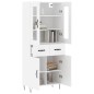 vidaXL Aparador alto madera contrachapada blanco 69,5x34x180 cm vidaXL Aparador alto madera contrachapada blanco 69,5x34x180 cm