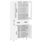 vidaXL Aparador alto madera contrachapada blanco 69,5x34x180 cm vidaXL Aparador alto madera contrachapada blanco 69,5x34x180 cm
