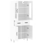 vidaXL Aparador alto madera contrachapada blanco brillo 69,5x34x180 cm vidaXL Aparador alto madera contrachapada blanco brillo 69,5x34x180 cm