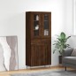 vidaXL Aparador alto madera contrachapada marrón roble 69,5x34x180 cm vidaXL Aparador alto madera contrachapada marrón roble 69,5x34x180 cm