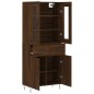 vidaXL Aparador alto madera contrachapada marrón roble 69,5x34x180 cm vidaXL Aparador alto madera contrachapada marrón roble 69,5x34x180 cm