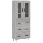 vidaXL Aparador alto madera contrachapada gris sonoma 69,5x34x180 cm vidaXL Aparador alto madera contrachapada gris sonoma 69,5x34x180 cm