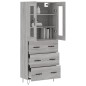 vidaXL Aparador alto madera contrachapada gris sonoma 69,5x34x180 cm vidaXL Aparador alto madera contrachapada gris sonoma 69,5x34x180 cm
