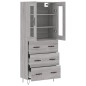 vidaXL Aparador alto madera contrachapada gris sonoma 69,5x34x180 cm vidaXL Aparador alto madera contrachapada gris sonoma 69,5x34x180 cm
