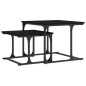 vidaXL Mesa de centro apilable 2 piezas madera de ingeniería negro vidaXL Mesa de centro apilable 2 piezas madera de ingeniería negro