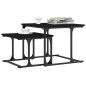 vidaXL Mesa de centro apilable 2 piezas madera de ingeniería negro vidaXL Mesa de centro apilable 2 piezas madera de ingeniería negro
