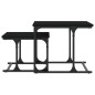 vidaXL Mesa de centro apilable 2 piezas madera de ingeniería negro vidaXL Mesa de centro apilable 2 piezas madera de ingeniería negro