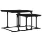 vidaXL Mesa de centro apilable 2 piezas madera de ingeniería negro vidaXL Mesa de centro apilable 2 piezas madera de ingeniería negro