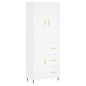 vidaXL Aparador alto madera contrachapada blanco 69,5x34x180 cm vidaXL Aparador alto madera contrachapada blanco 69,5x34x180 cm