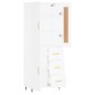 vidaXL Aparador alto madera contrachapada blanco 69,5x34x180 cm vidaXL Aparador alto madera contrachapada blanco 69,5x34x180 cm