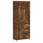vidaXL Aparador alto madera contrachapada roble ahumado 69,5x34x180 cm vidaXL Aparador alto madera contrachapada roble ahumado 69,5x34x180 cm