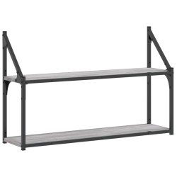 vidaXL Estantería de pared madera ingeniería gris Sonoma 80x21x51 cm