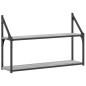 vidaXL Estantería de pared madera ingeniería gris Sonoma 80x21x51 cm vidaXL Estantería de pared madera ingeniería gris Sonoma 80x21x51 cm