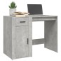 vidaXL Escritorio de madera contrachapada gris hormigón 100x49x75 cm