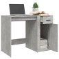 vidaXL Escritorio de madera contrachapada gris hormigón 100x49x75 cm