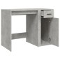 vidaXL Escritorio de madera contrachapada gris hormigón 100x49x75 cm