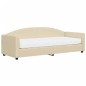vidaXL Sofá cama con colchón tela crema 80x200 cm