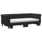 vidaXL Sofá cama nido con colchón terciopelo negro 90x190 cm vidaXL Sofá cama nido con colchón terciopelo negro 90x190 cm