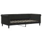 vidaXL Sofá cama nido con colchón terciopelo negro 90x190 cm vidaXL Sofá cama nido con colchón terciopelo negro 90x190 cm
