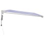 vidaXL Toldo retráctil aluminio y tela azul y blanco 4x3 m vidaXL Toldo retráctil aluminio y tela azul y blanco 4x3 m