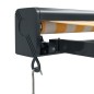 vidaXL Toldo retráctil aluminio y tela amarillo y blanco 4,5x3 m