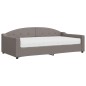 vidaXL Sofá cama con colchón tela gris taupe 100x200 cm vidaXL Sofá cama con colchón tela gris taupe 100x200 cm