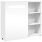 vidaXL Mueble de baño con espejo y luz LED blanco 60x13x52 cm vidaXL Mueble de baño con espejo y luz LED blanco 60x13x52 cm