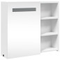 vidaXL Mueble de baño con espejo y luz LED blanco 60x13x52 cm vidaXL Mueble de baño con espejo y luz LED blanco 60x13x52 cm