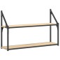 vidaXL Estantería de pared 2 niveles madera roble Sonoma 80x21x51 cm vidaXL Estantería de pared 2 niveles madera roble Sonoma 80x21x51 cm