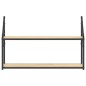 vidaXL Estantería de pared 2 niveles madera roble Sonoma 80x21x51 cm vidaXL Estantería de pared 2 niveles madera roble Sonoma 80x21x51 cm