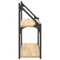 vidaXL Estantería de pared 2 niveles madera roble Sonoma 80x21x51 cm vidaXL Estantería de pared 2 niveles madera roble Sonoma 80x21x51 cm