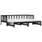 vidaXL Sofá cama nido madera maciza de pino negro 80x200 cm vidaXL Sofá cama nido madera maciza de pino negro 80x200 cm