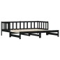 vidaXL Sofá cama nido madera maciza de pino negro 80x200 cm vidaXL Sofá cama nido madera maciza de pino negro 80x200 cm