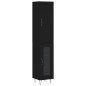 vidaXL Aparador de madera contrachapada negro 34,5x34x180 cm vidaXL Aparador de madera contrachapada negro 34,5x34x180 cm
