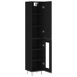 vidaXL Aparador de madera contrachapada negro 34,5x34x180 cm vidaXL Aparador de madera contrachapada negro 34,5x34x180 cm