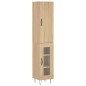 vidaXL Aparador de madera contrachapada roble Sonoma 34,5x34x180 cm vidaXL Aparador de madera contrachapada roble Sonoma 34,5x34x180 cm