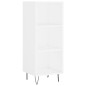 vidaXL Aparador alto madera contrachapada blanco 34,5x34x180 cm
