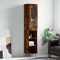vidaXL Aparador de madera contrachapada roble ahumado 34,5x34x180 cm vidaXL Aparador de madera contrachapada roble ahumado 34,5x34x180 cm