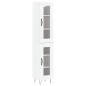 vidaXL Aparador alto madera contrachapada blanco 34,5x34x180 cm vidaXL Aparador alto madera contrachapada blanco 34,5x34x180 cm