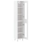 vidaXL Aparador alto madera contrachapada blanco 34,5x34x180 cm vidaXL Aparador alto madera contrachapada blanco 34,5x34x180 cm