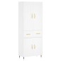 vidaXL Aparador alto madera contrachapada blanco 69,5x34x180 cm vidaXL Aparador alto madera contrachapada blanco 69,5x34x180 cm