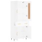 vidaXL Aparador alto madera contrachapada blanco 69,5x34x180 cm vidaXL Aparador alto madera contrachapada blanco 69,5x34x180 cm