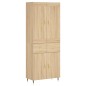vidaXL Aparador alto madera contrachapada color roble 69,5x34x180 cm vidaXL Aparador alto madera contrachapada color roble 69,5x34x180 cm