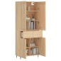 vidaXL Aparador alto madera contrachapada color roble 69,5x34x180 cm vidaXL Aparador alto madera contrachapada color roble 69,5x34x180 cm