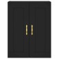 vidaXL Aparador alto madera contrachapada negro 69,5x34x180 cm vidaXL Aparador alto madera contrachapada negro 69,5x34x180 cm