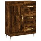 vidaXL Aparador alto madera contrachapada roble ahumado 69,5x34x180 cm